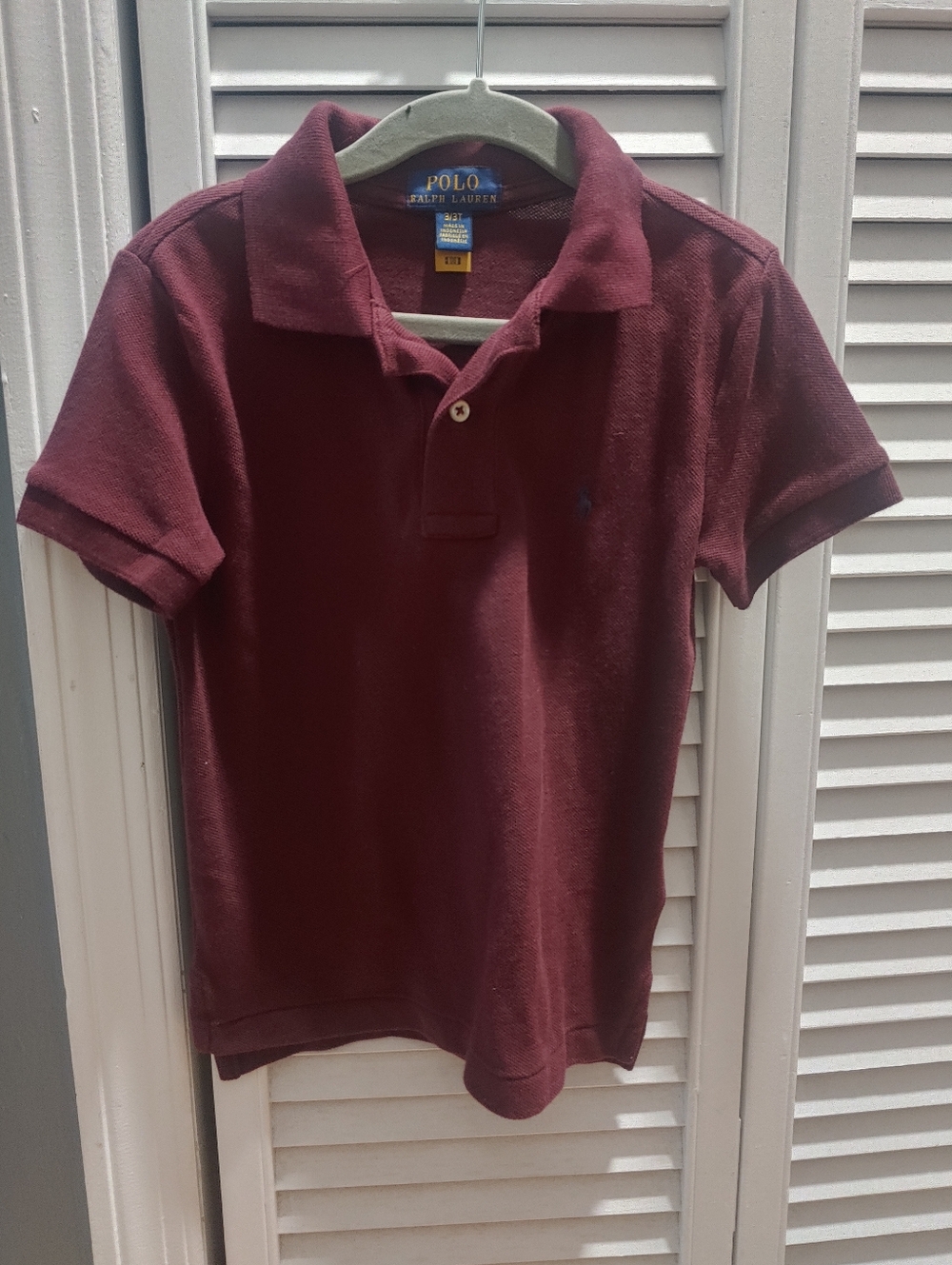 Polo by Ralph Lauren Boys' Maroon Short-Sleeve Polo Shirt / Size 3t